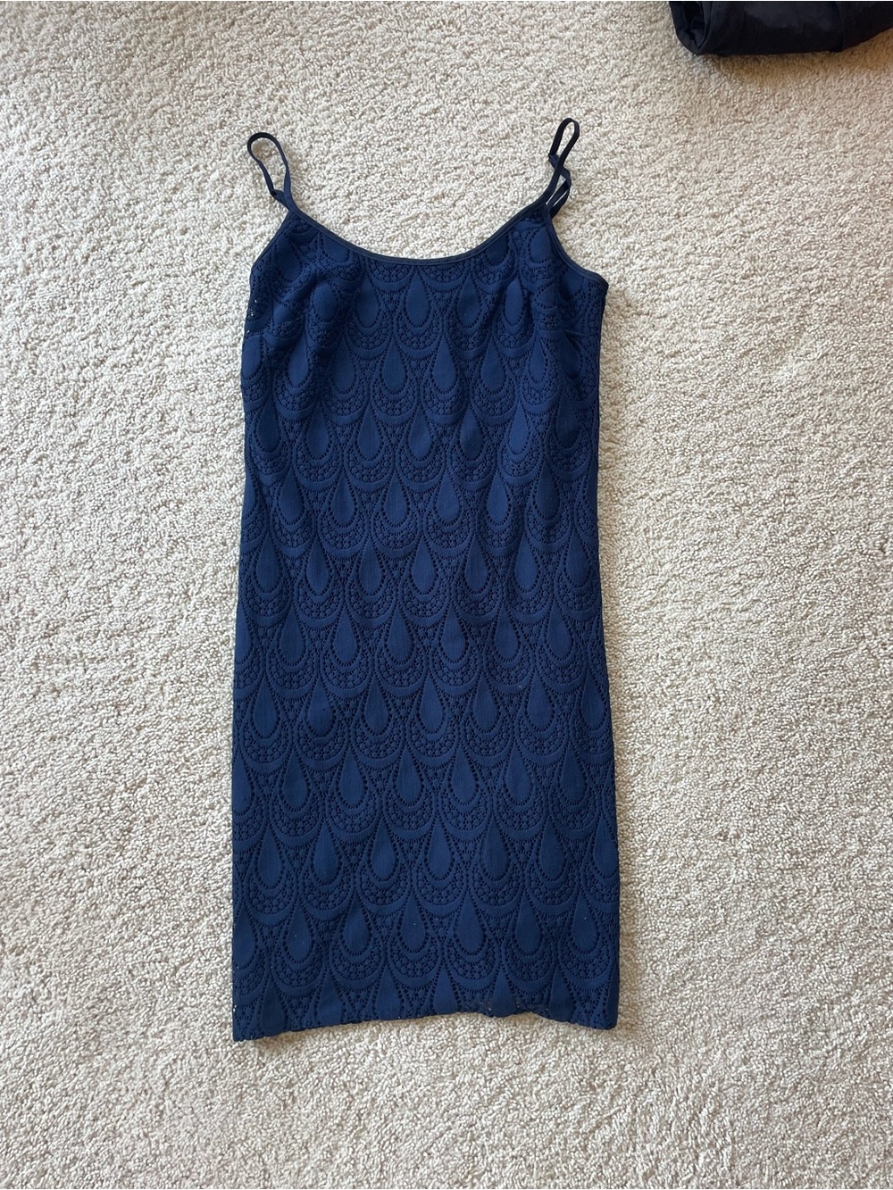 Lilly Pulitzer Navy Lace Shift Dress with Spaghetti Straps